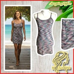 BKE - Sz M - zig zag pattern multi color sweater like long tank top